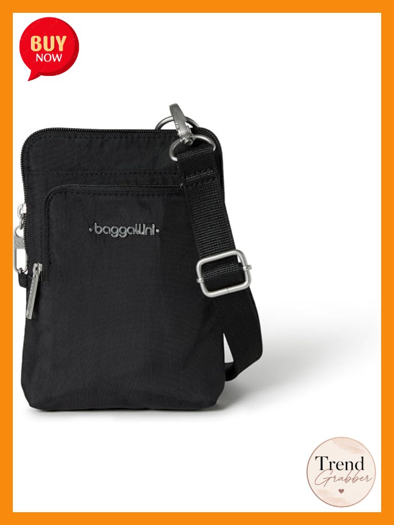 Rfid Anti-Theft Crossbody Bag With Locking Zippers